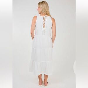 NWT Shannon Passero White Cotton Gauze Vickey Tiered Dress Size XL